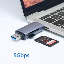 Lector de Tarjetas SD 3 en 1 con Adaptadores USB-C / USB / MicroUSB - A - Ver 2