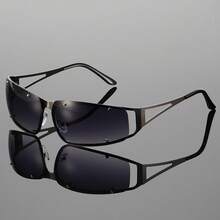 Y2K Fashion Street Style Glasses, Unisex, Unique Hollow-Out Luxury Frame, Suitable For Music Festivals, Road Trips, Eye-Catching Item - Multicolor - View 6