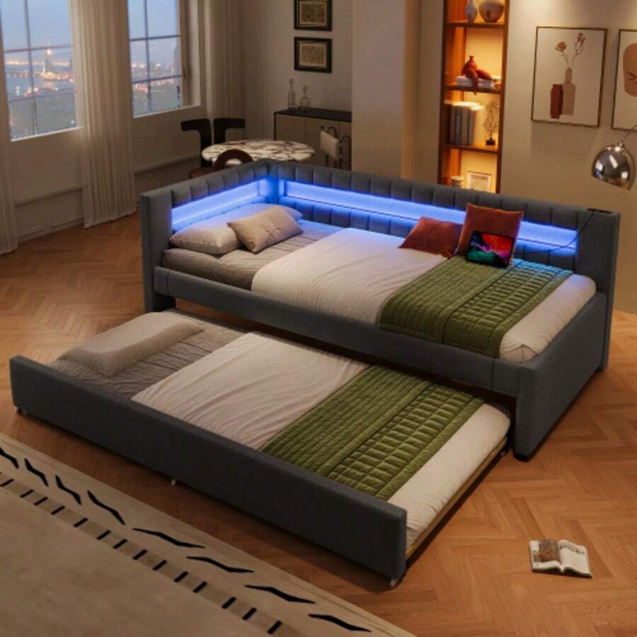 Bed Frames - Grey - View 1