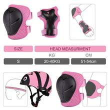 Kids Bike Helmet With Knee & Elbow Pads-Lightweight Multi-Sport Safety Helmet Set For Boys & Girls 5+, Protective Gear For Cycling, Skating & Outdoor Sports, Ideal Gift - Pink - View 3