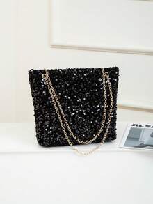 Túi xách dạ hội đính sequin dành cho nữ, túi đeo chéo đính sequin lấp lánh với dây đeo vai điều chỉnh được, túi đeo vai/đeo chéo, túi dây xích đính sequin, túi dự tiệc sang trọng, túi xách thời trang, phụ kiện, phụ kiện dạ hội, dành cho người yêu thời trang, hoàn hảo cho tiệc tùng, đám cưới, dạ hội, hàng ngày, bữa tối/tiệc chiêu đãi, quà cưới lý tưởng, quà tặng tiệc tùng, quà sinh nhật, quà tặng ngày Valentine. - Nhiều màu - Xem 7