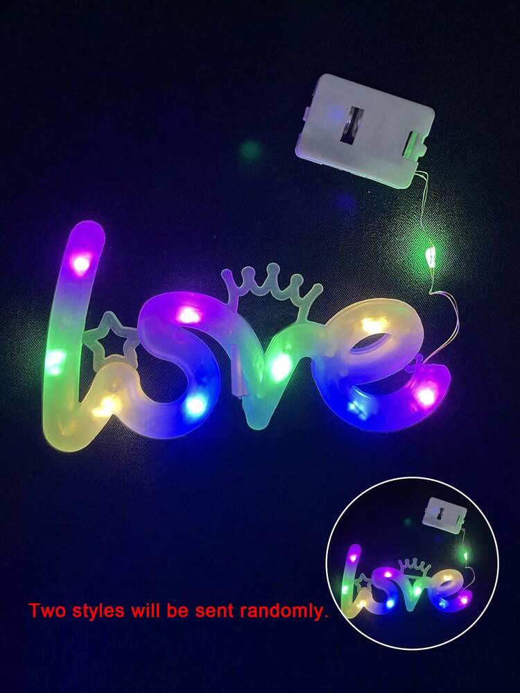 Lettera Luminosa I LED Rosa Glitterata A Batteria Per Decorazione Feste E Casa