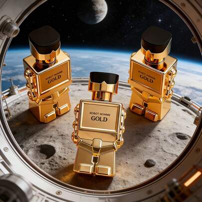 1/3 PiecesMen's Robot Gift Box, woda toaletowa w sprayu, woda kolońska o świeżym zapachu drewna, zestaw podróżny odpowiedni na randki i na co dzień, o trwałym i czarującym zapachu, niezbędny na randki i pierwszy wybór na prezent walentynkowy