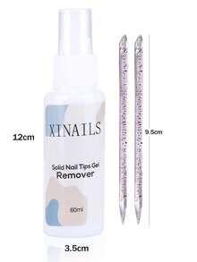 60毫升固体指甲胶卸除液，轻松软化指甲油，按压式指甲胶卸除工具，配有2根卸除棒 - 無色 - 查看 6