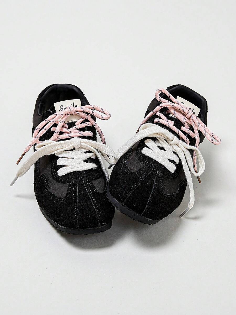 Women's Multifunctional Fashionable Casual Shoes With Flat Rubber Soles, Casual Shoes, Daily Matching With Casual Shoes - 黑色 - 查看 1