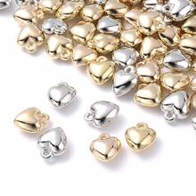 4Amazonia 50pcs Vintage Colden Heart Charms Bohemia CCB Plastic Heart Spacer Beads For Making Bracelet Earring Choker Necklace Pendant DIY Jewelry - Love - View 6