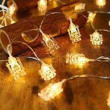 1个透明小油壶造型串灯，10/20/30/40颗LED灯珠，斋月宫廷油灯，开斋节斋月节日装饰，节日派对用品（不含电池） - 彩色 - 查看 9