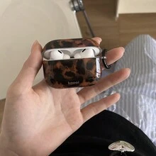 复古高端玳瑁纹和豹纹专业保护套，适用于 Pro 2、3、4、第三/四代无线蓝牙耳机，软质保护套 - 彩色 - 查看 7