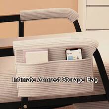 Mezclilla, Silla de mecedora, Silla de mecedora con reposapiés retráctil, Silla de mecedora de terciopelo cómoda para nursery, sala de estar, balcón, terraza. - Beis - Ver 8