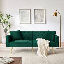 Sofa Bed Mattress - Green + Velvet - View 2