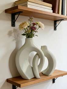 Modern Scandinavian Style White Vase With Intricate Swirl Design, Suitable For Home, Office Or Entryway Decor, Great For Dried Flowers And Greenery. Ideal Valentine's Day Gift - Multi-color Snuggle - View 13