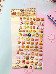 3D Embossed Crystal Stickers, Fruit Rabbit, Children's Handmade Educational DIY Decorative Materials Stickers, Spiral Notebook, Office & School Supplies - Multicolor - View 7