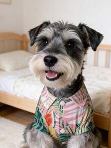 2026 New Vacation Style Fruit Print Shirt, Casual Pet Clothes Hawaiian Style Graphic Shirt For Small/Medium Dogs Like Teddy, Pomeranian, Bichon Frise - Pink - View 4