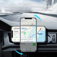 Soporte de carga inalámbrica rápida de 15W para automóvil, compatible con Xiaomi, adecuado para viajes largos y excursiones por carretera - Blanco - Ver 6