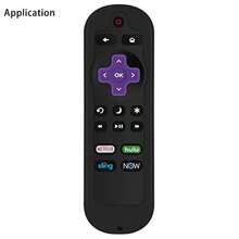Silicone Remote Case For  Sharp Hisense Sanyo RCA Insignia Magnavox JVC Element ONN Westinghouse  Hitachi Roku TV Remotes Black Ultra-Slim Protective Cover With Built-In Stylus - 黑色的 - 查看 4