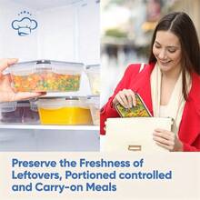 24X Clear Plastic Food Containers With Lids Microwave Freezer  Storage Boxes - Clear - View 5