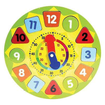OISE ART STORE Puzzle Orologio Giocattolo Per Bambini In Legno Gioco Educativo Con Numeri 30cm -