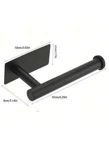 1pc No Drill Self-Adhesive Stainless Steel Towel Bar - Multicolor - View 4