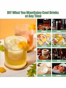 硅胶圆柱形四格冰格模具，超大容量，适用于 20/30/40 盎司冰块，可重复使用，速冻冰格，易于脱模。 - 彩色 - 查看 7