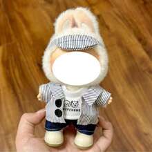New Casual Fashion Outfit Set, Includes T-Shirt, Shirt, Tulle Skirt, Princess Dress, Overalls, Compatible With 17cm FORLABUBU Dolls (Doll And Shoes Not Included) - Multicolor - View 25