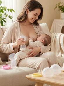 KUNT 1pc 90ml Manual Silicone Breast Pump For Breastfeeding Milk Collection - Multicolor - View 11