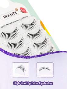 5 pares de pestañas postizas de dibujos animados, fáciles de usar, ahorro de tiempo, amigables con los ojos, con efecto hidratante suave para los ojos - Pestañas mojadas de cómic - Ver 6