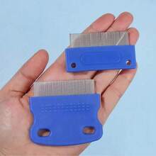 6pcs Stainless Steel Fine Tooth Lice Comb Pet Grooming Brush Set, Includes Flea Comb, Tear Stain Remover, Deshedding Brush, Suitable For Dogs, Cats And Other Pets - Multicolor - View 4