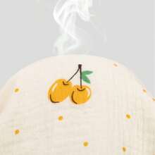 1 chiếc chăn quấn em bé bằng vải muslin họa tiết chanh, dùng làm khăn phủ xe đẩy, chăn sơ sinh (cho bé trai và bé gái), khăn quấn trẻ sơ sinh màu trung tính, đồ dùng phòng trẻ sơ sinh, khăn tắm cho bé. - anh đào màu vàng - Xem 3