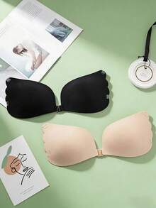 1件/2件装隐形聚拢文胸，带肩带，适合女士露背连衣裙，可重复使用 - 彩色 - 查看 5