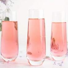 6只装，10盎司无柄香槟杯套装，水晶玻璃鸡尾酒杯，完美适用于派对、婚礼和各种场合。 - 透明 - 查看 10