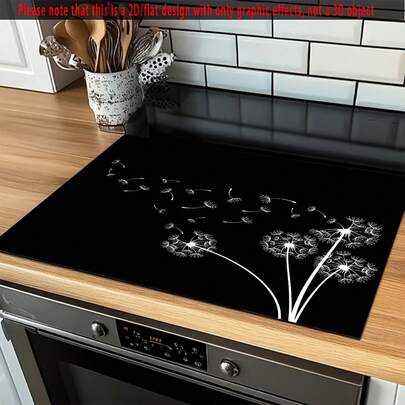 1pc Scratch-Resistant Protective Mat Suitable For Induction Cooktop, Stove And Ceramic Hob, Multi-Functional Stovetop Cover, Easy To Clean, Heat-Resistant, Decorative Kitchen Accessory