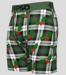 PSD Men's Xmas Modal Boxer Brief 3 Pack -  Undewear - Men's Underwear - Men Underwear - Mens Underwear - Red - View 3