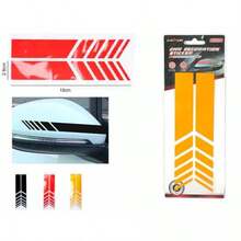 Calcomanías Deportivas para Espejo Retrovisor de Auto C1800 - Par de Franjas Decorativas Estilo Tuning Racing - Vinil Re - A - Ver 1