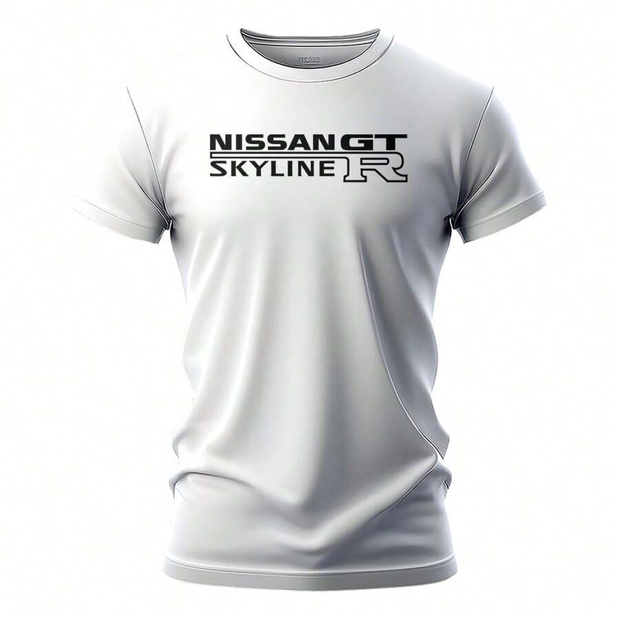 Luxury Casual T-Shirt Nissan Skyline GT-R R34 Ref: 360 - White - View 1