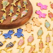 1个不锈钢彩色鱼形单孔吊坠，DIY珠宝制作，手工串珠工艺材料 - diy - 查看 8