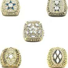 Football Championship Replica Rings Metal Material 5-Time Cow 1971 1977 1992 1993 1995 Boys World Champions Gifts With Wooden Box - Gold - View 5