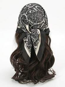 1条佩斯利花纹波西米亚风头巾，可作沙滩时尚围脖或连衣裙使用 - 多色 - 查看 67