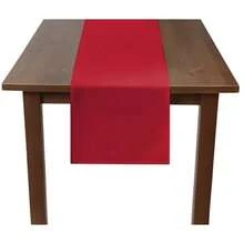 Magna Collection Table Runner - Red Table Runners For Dining Table 33cm X 183cm - 100% Cotton Durable And Wrinkle-Resistant Stitching Ideal For Christmas Party Decoration - Red - View 3