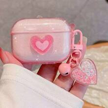 3D心形保护套，兼容苹果蓝牙耳机，防刮防震，兼容苹果蓝牙耳机 - 粉閃 - 查看 5