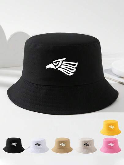 1pc Unisex Bird Print Breathable Bucket Hat, Fashionable & Versatile, Ideal For Outdoor Sports, Travel, Beach