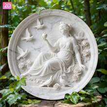 1件希腊神话阿芙洛狄忒复古铝制墙饰牌匾 | 适用于花园、厨房、酒吧、房间、卧室、户外、道路、车库、俱乐部、咖啡馆、餐厅、节日、艺术墙面装饰，7.87x7.87英寸，随机安装孔 - 彩色 - 查看 4