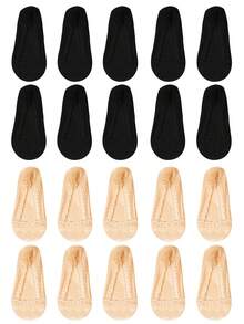 夏季女士清凉薄蕾丝船袜，防滑浅口隐形蕾丝短袜，不易滑落 - 彩色 - 查看 13