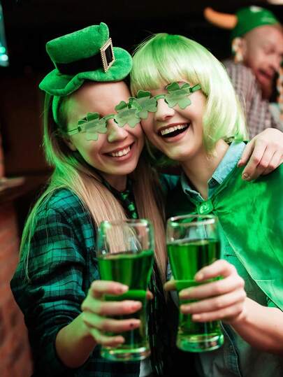 6/1Pair-St. Patricks Day Shamrock Glasses, Shamrock Glasses Clover Eyewear, St Patrick Accessory Party Favor Supply Baby Shower Party Favors Party Packs