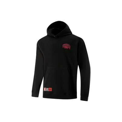 LI-NING Li Ning Wade Series Men's Fleece Crew Neck Sweatshirt, Loose American Basketball Style Knit Pullover Sweatshirt AWDV887