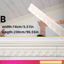 3D Waterproof Ceiling Decorative Strips, Home Decor Wall Border Trim, Baseboard Wall Sticker - 001 - View 13