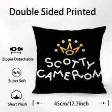 Luxury S-SCOTTY C-CAMERON Pillow Case Square Double‑Sided Print Cushion Case For Sofa Home Bedchamber Decor Gift - z2 - 查看 9