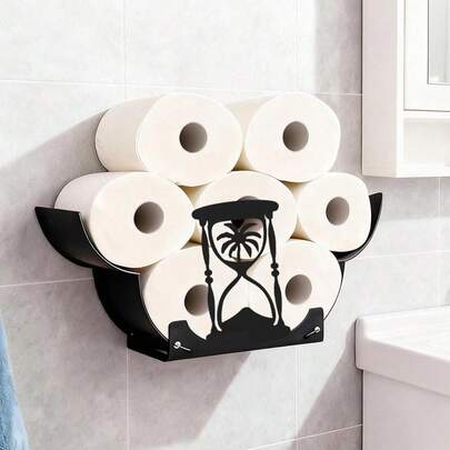 漏斗形纸巾架，DIY装饰悬挂配件，适用于浴室、厨房和卧室。它可伸缩、可折叠且经久耐用，是一款实用的家居装饰品。创意十足的卫生纸收纳架。