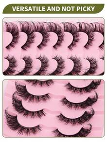 7对自然浓密型假睫毛，长度从8毫米到18毫米不等，采用狐狸毛效果，柔软舒适。它们能拉长自然睫毛，佩戴方便，适合日常妆容。也是馈赠佳品。 - 狐狸眼睫毛 - 查看 4