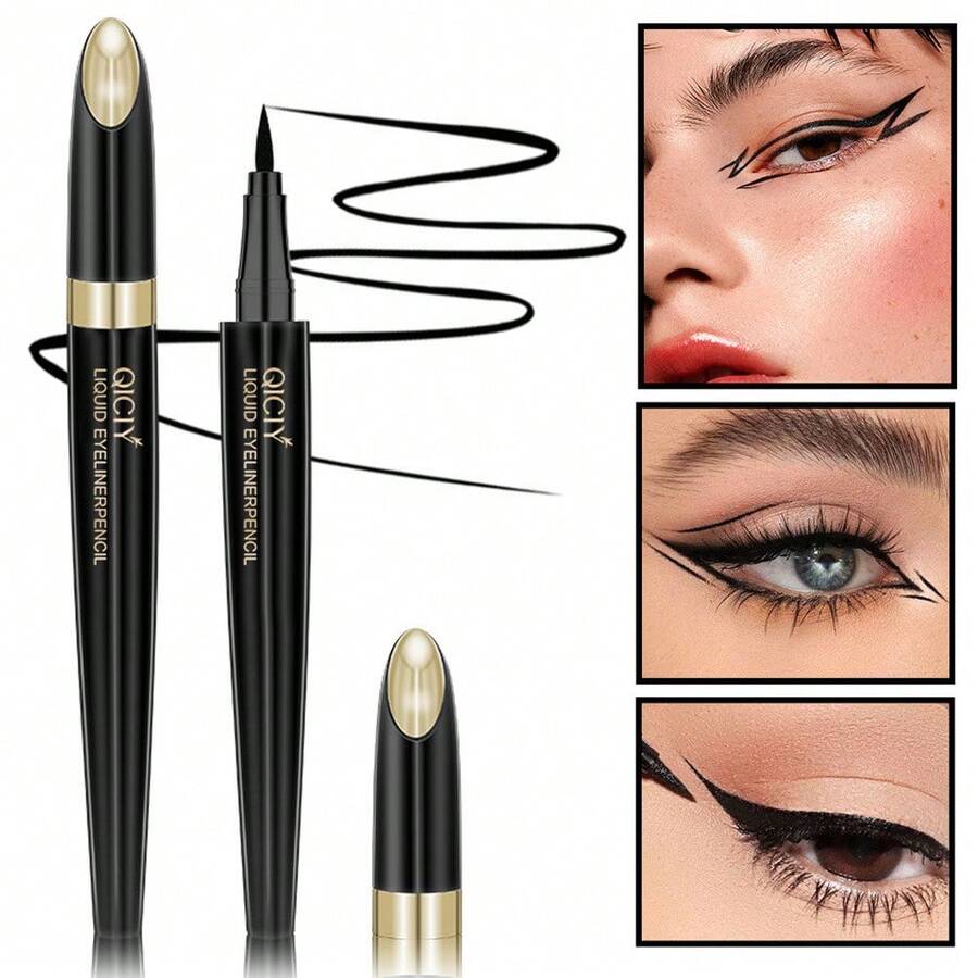 1pc Waterproof, Sweat-Resistant, Quick-Drying Liquid Eyeliner Pen - A - View 1
