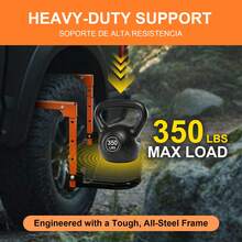 Collapsible Tire Step For Trucks & SUVs – Compact Foldable Design For Trunk Storage, 350Lbs Heavy-Duty Support, Non-Slip Platform, Adjustable Wheel Fit & Height, Perfect For Roof Access, Engine Maintenance & Car Care - Adjustable Foldable Tire Step - View 4